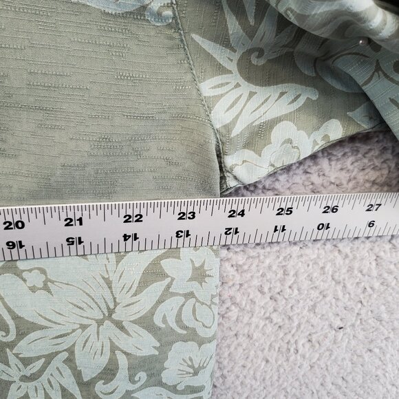 Tommy Bahama 100% Silk Men's Hawaiian Camp Shirt Large Green Floral Size L - Picture 3 of 7